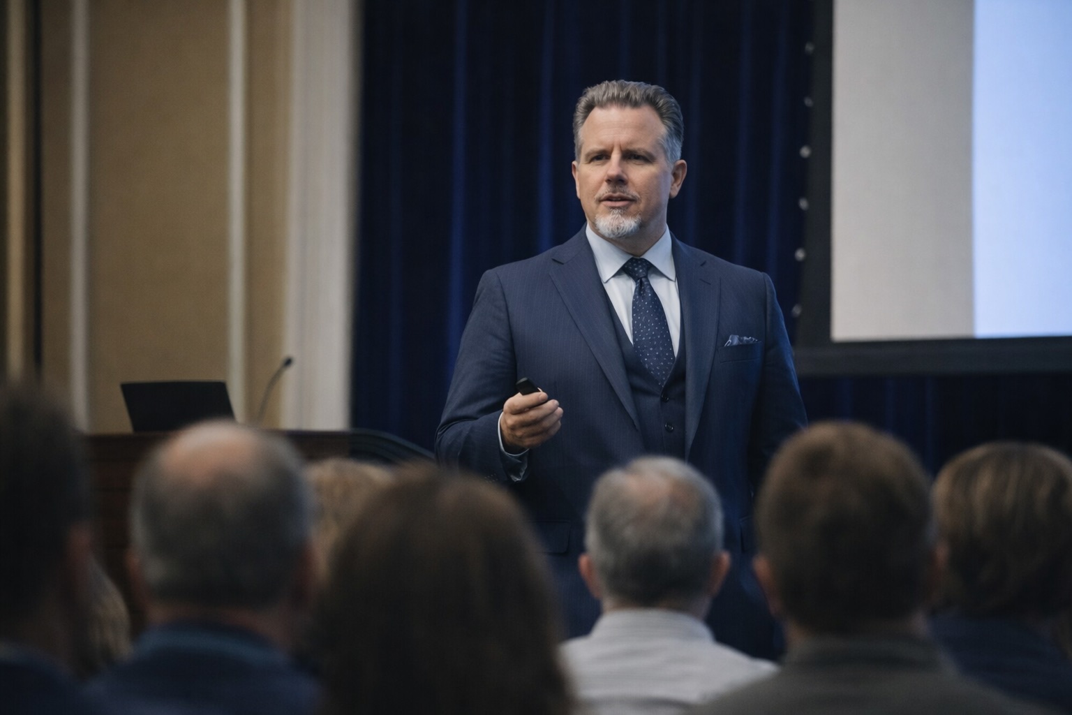 Michael Bagalman speaking at a conference